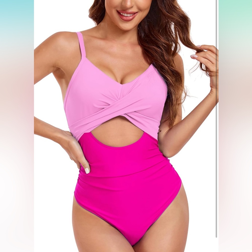 Pink One Piece Swimsuit